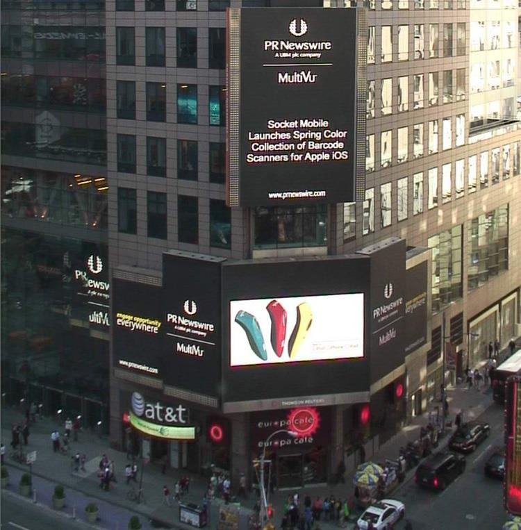 Spring Color Collection of Barcode Scanners was announced at Times Square NYC