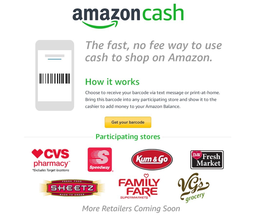 amazon cash barcode pointofsale